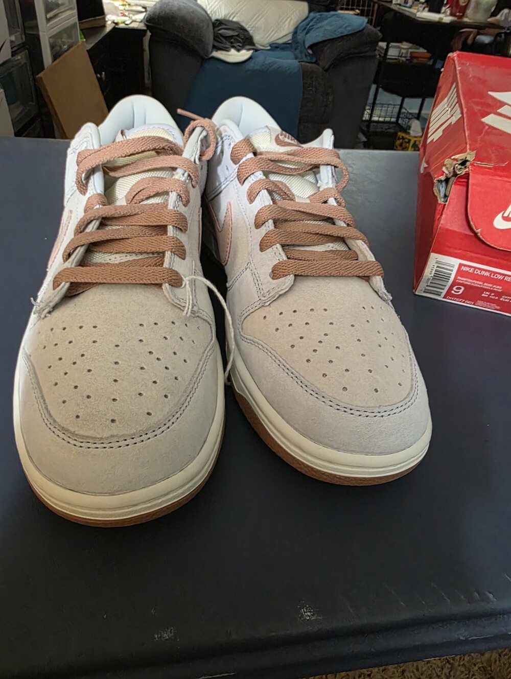 Nike Dunk Low Retro Size 9m Suede Low-Top Sneakers Brand New.
